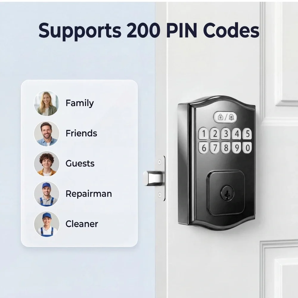 Keyless Electronic Smart Deadbolt Lock - Picture 3 of 9